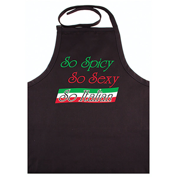 So Spicy So Sexy So Italian Black Apron