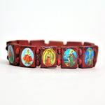Wood Religious Saints Bracelet