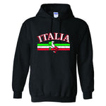 Italia Bar with Boot Black Hoodie