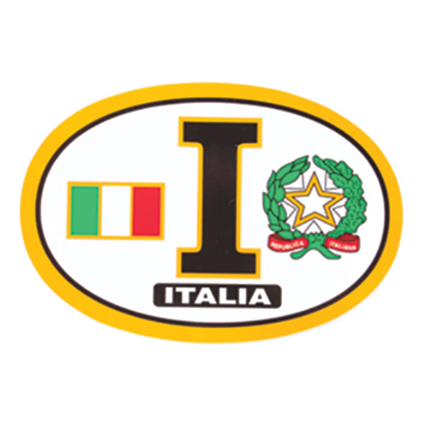 Italia I Gold Mylar Oval Decal