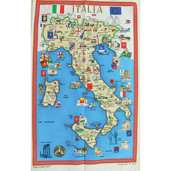 Italia Cloth Map