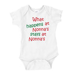 What Happens At Nonna's Stays At Nonna's White Onesie
