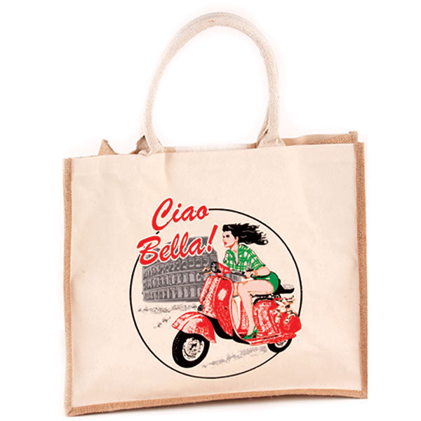 Ciao Bella Tote Bag Tan Trim