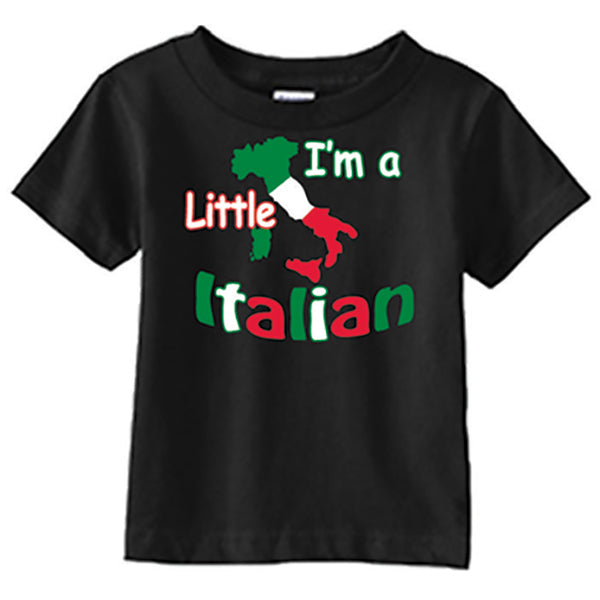 I'm A Little Italian Black T-Shirt