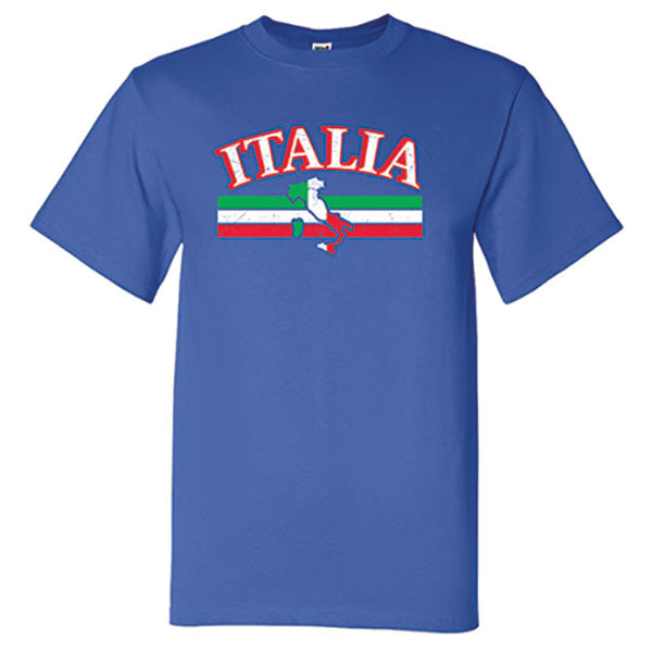 Italia Bar with Boot Royal Blue T-Shirt