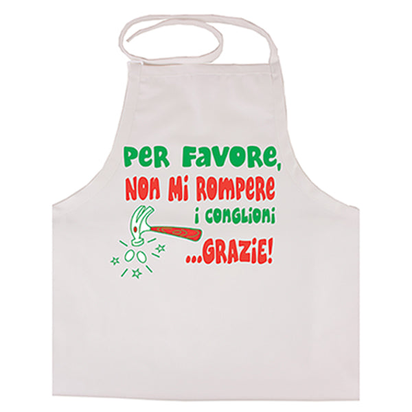 Per Favore, Non Mi Rompere i conglioni grazie White Apron