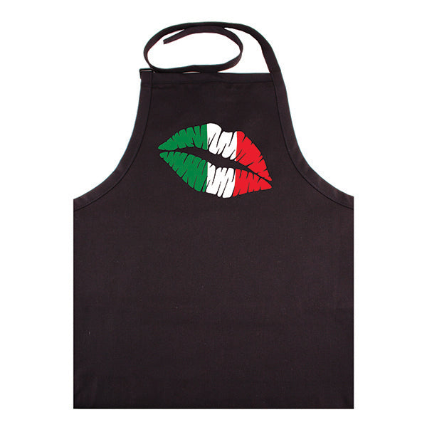 Italian Lips Black Apron