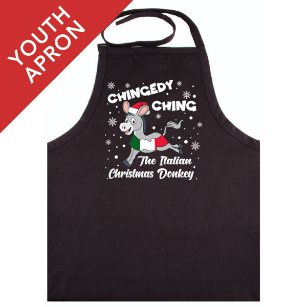 AP180-Dominick the Donkey Black Youth Apron