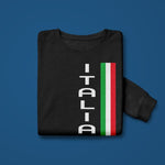 Vertical Italia adult black sweatshirt folded