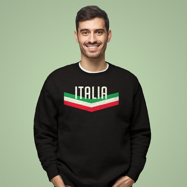CSAB417-Adult Italia V Sweatshirt (Black)
