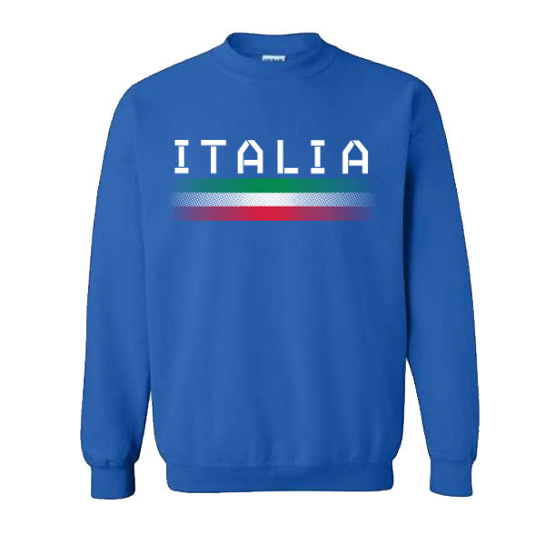 CSARB426-Adult Italia with Dot Flag Sweatshirt (Royal)