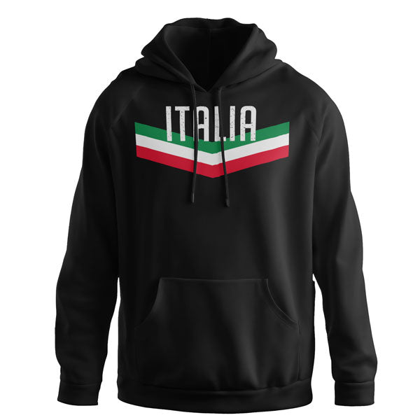 HSAB416-Adult Italia V Hoodie Sweatshirt (Black)