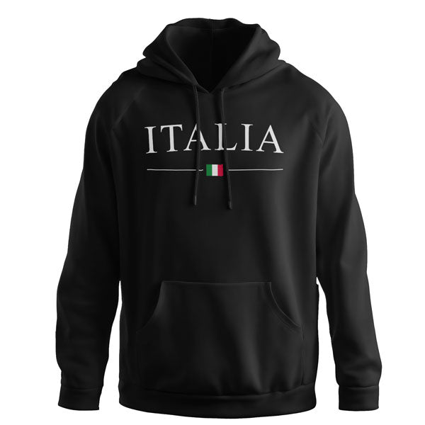 HSAB417-Adult Classic Italia Hoodie Sweatshirt (Black)