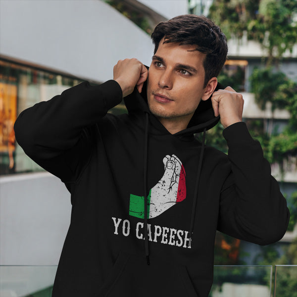 HSAB419-Adult Yo Capeesh Hoodie Sweatshirt (Black)