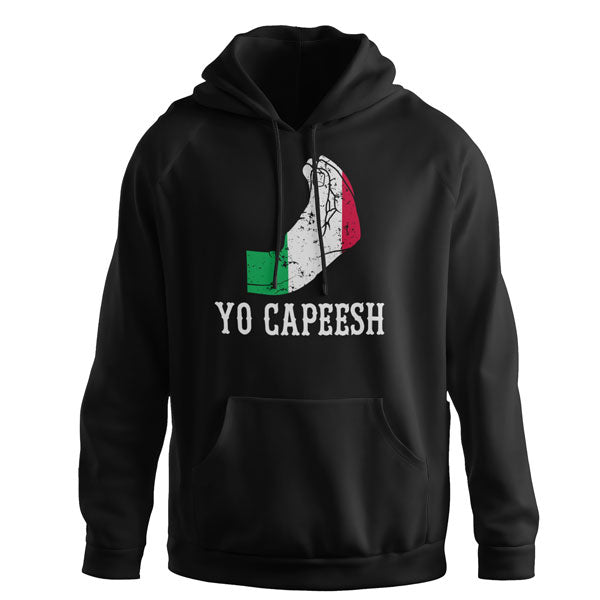 HSAB419-Adult Yo Capeesh Hoodie Sweatshirt (Black)