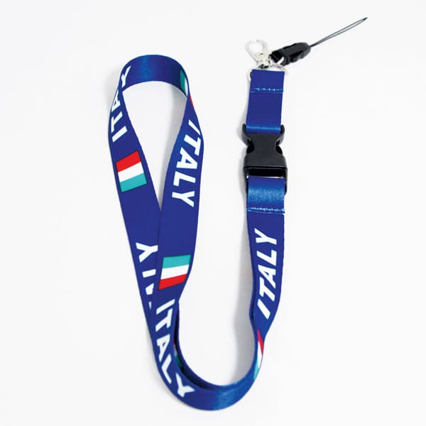 Italy blue lanyard keychain