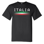 Italia with Dot Flag Black T-Shirt
