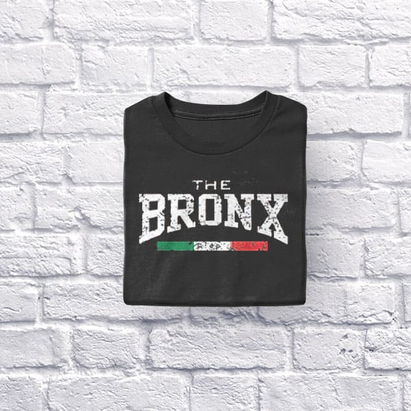 The Bronx adult black t-shirt folded