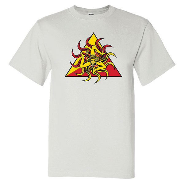Trinacria Triangle White T-Shirt
