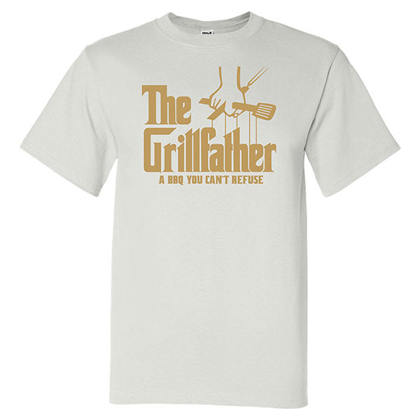 The Grillfather Gold Imprint White T-Shirt
