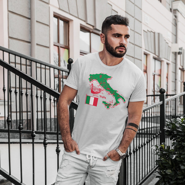 TSAW209-Adult Italian Pizza Box T-Shirt (White)