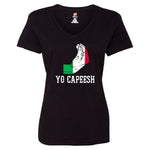TSLBV286-Ladies Yo Capeesh V-Neck (Black)
