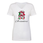 TSLWV284-Ladies Arrivederci V-Neck (White)