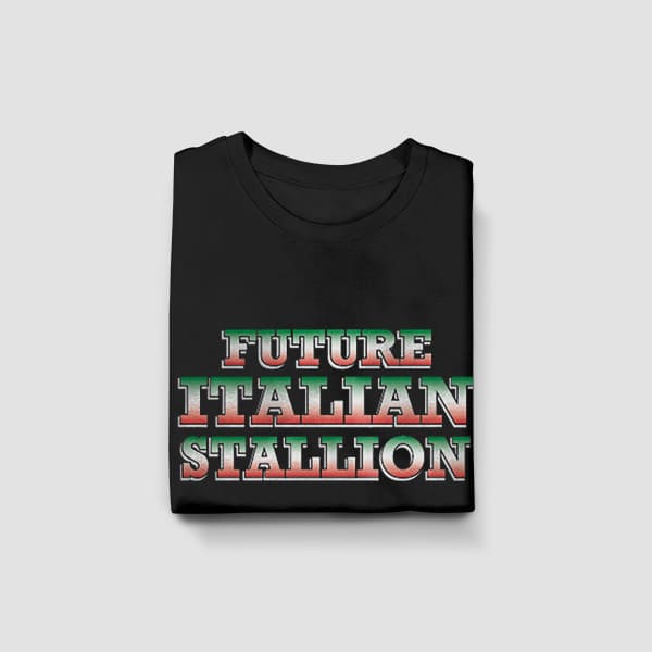 Future Italian Stallion youth black t-shirt folded