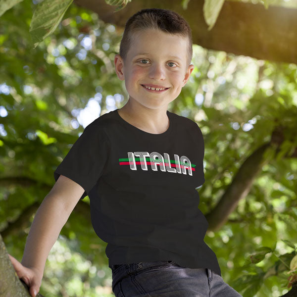 TSYB820-Youth Italia with Lines  T-Shirt (Black)