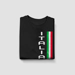 Vertical Italia youth black t-shirt folded