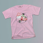 Ciao Bella youth girls pink t-shirt on a table