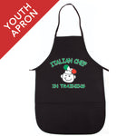 Italian Chef in Training Black Youth Apron