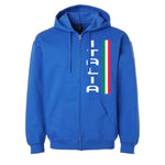ZSARB102-Adult Vertical Italia Zip Hoodie Sweatshirt (Royal)
