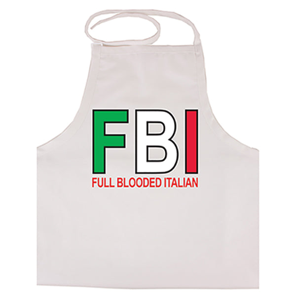 FBI Full Blooded Italian White Apron