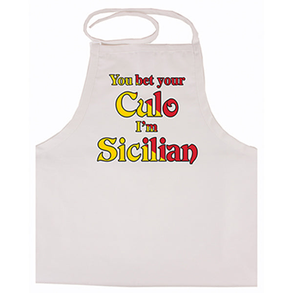 You Bet Your Culo I'm Sicilian White Apron