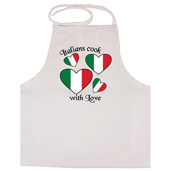 Italians Cook with Love White Apron