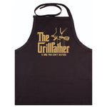 The Grillfather Gold Imprint Black Apron