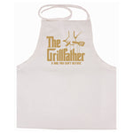 The Grillfather Gold Imprint White Apron