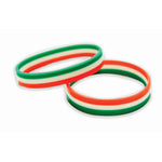 Tri-Color Silicone Bracelet - Green, White and Red
