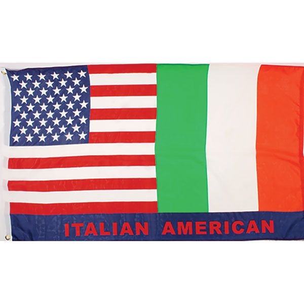 3 foot x 5 foot American and Italy Flag with Grommets