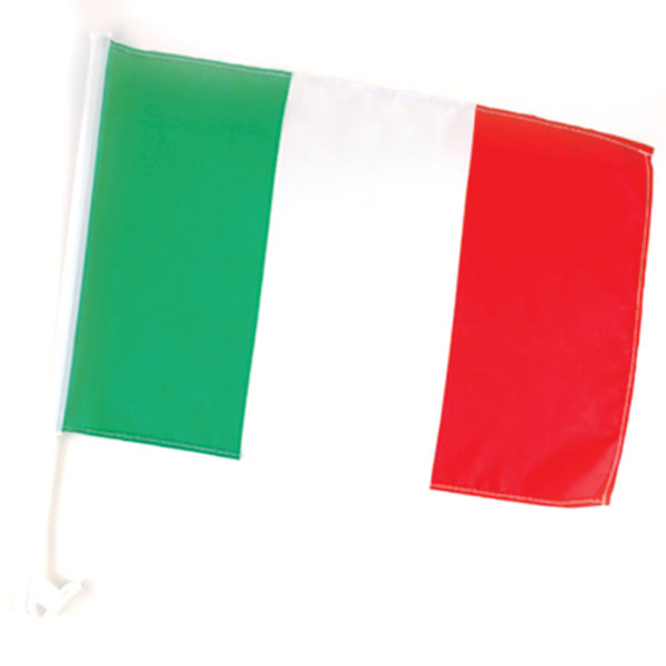 11 inches x 14 inches Italy Car Flag