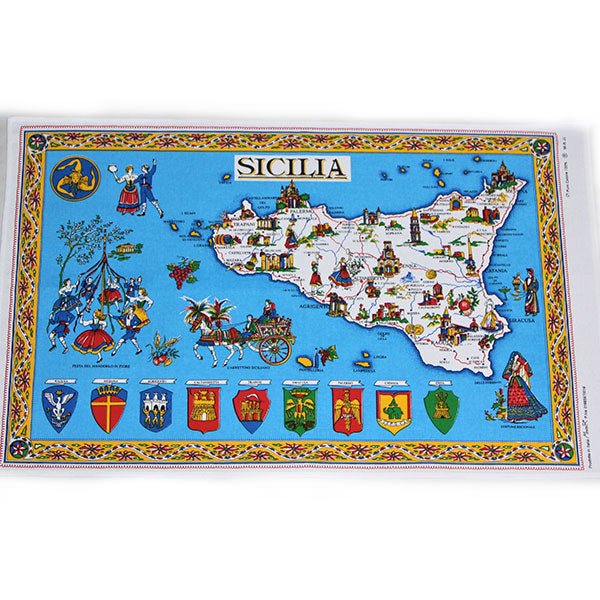 Sicilia Cloth Map