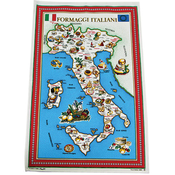 Formaggi Italiani Cloth Map