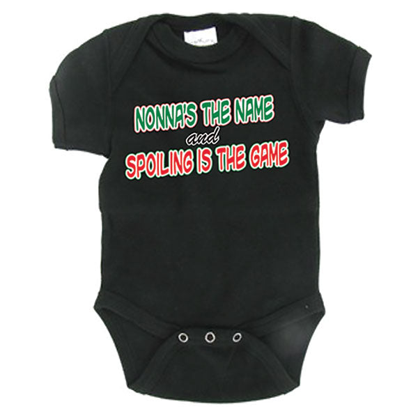 Nonna's The Name And Spoiling Is The Game Black Onesie