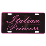 Italian Princess License Plate