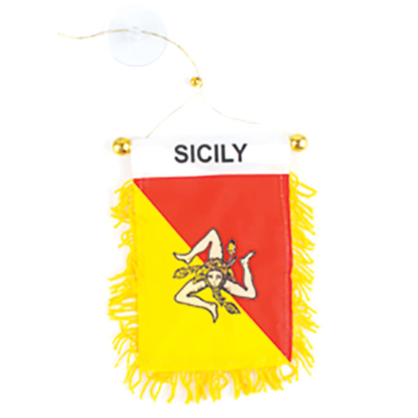 Sicily Mini Banner with Suction Cup for Car