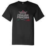 Italian Princess Rhinestone Black T-Shirt