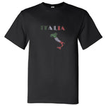 Italia with Boot Rhinestone Black T-Shirt