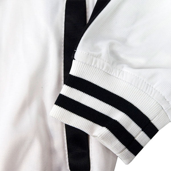 Italia Zip White with Black Trim Track Jacket - Cuff
