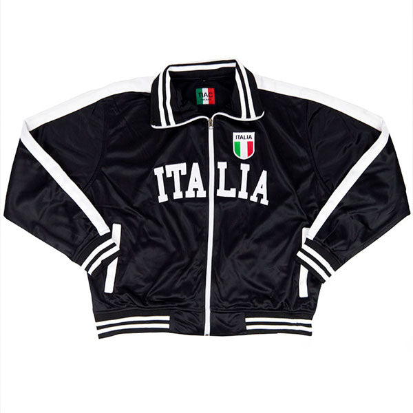Italian Merch TJA1005-Adult Italia Zip Black Track Jacket – The Italian American ...